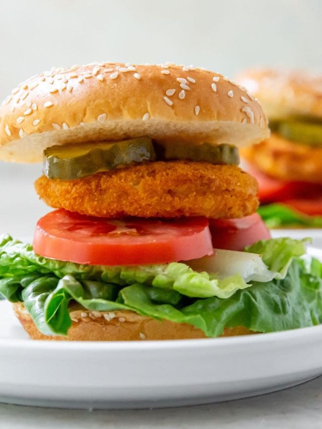 Chicken Patty with Bun in Air Fryer