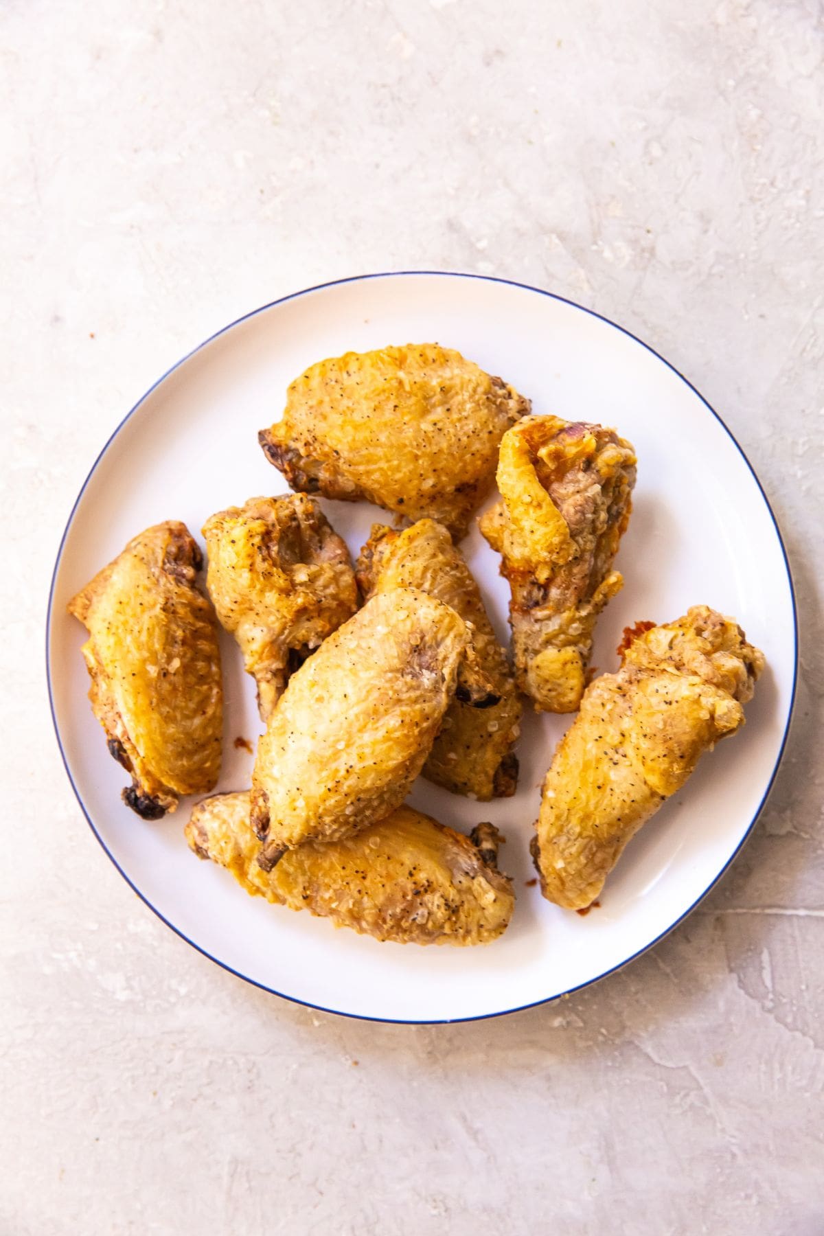 plate of chicken wings