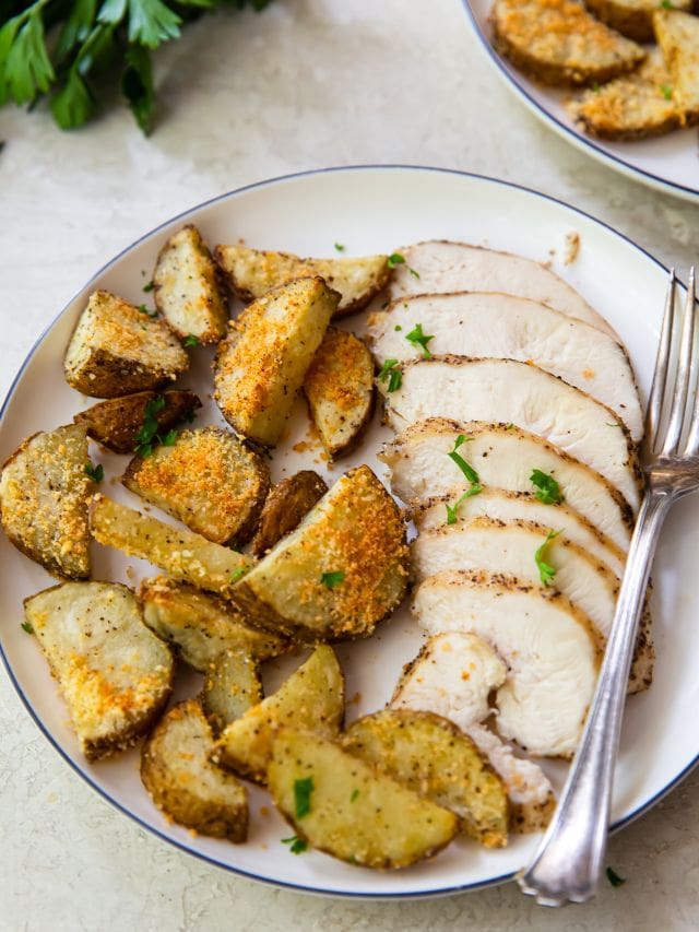 Air Fryer Chicken Breast and Potatoes