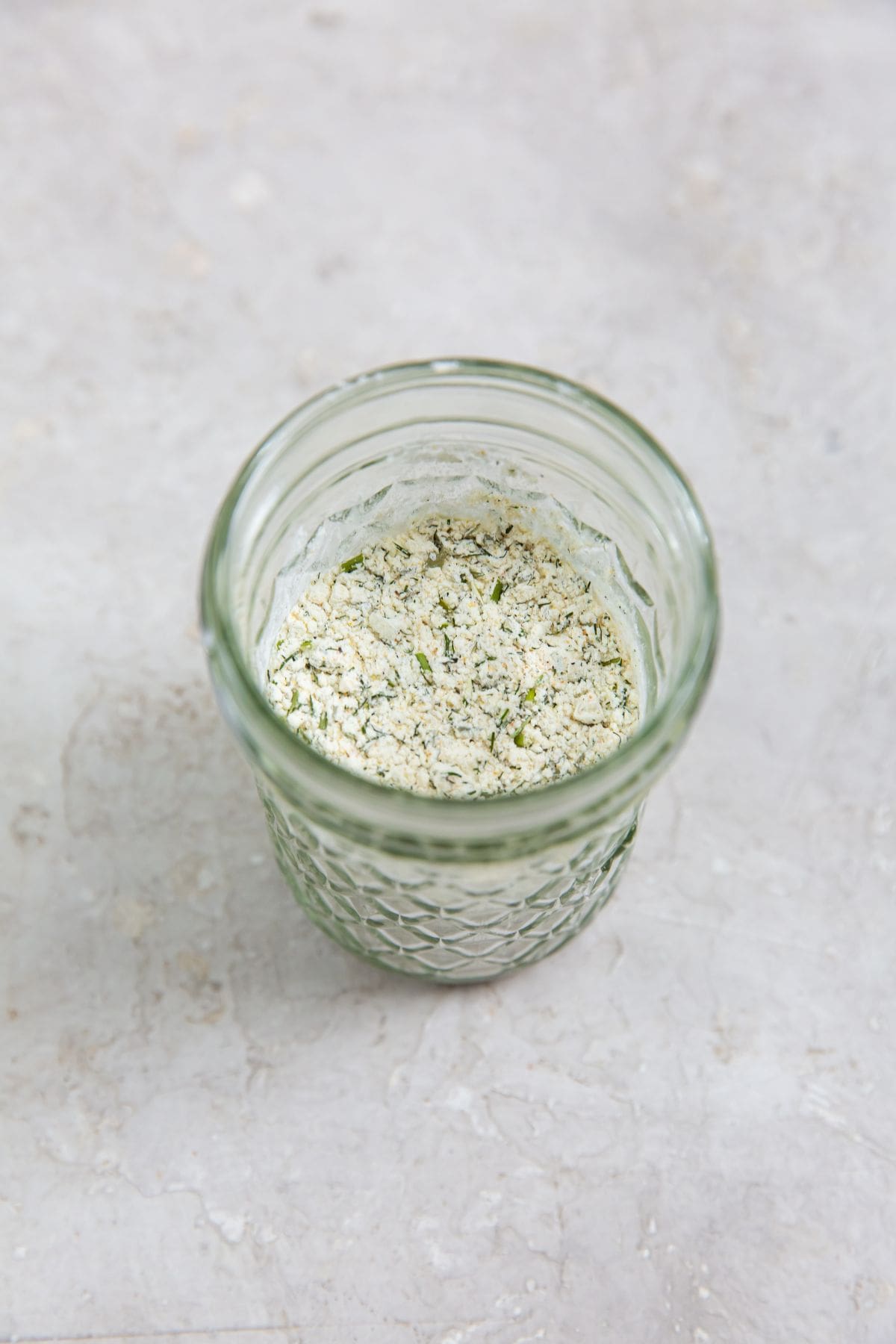 mason jar with ranch seasoning