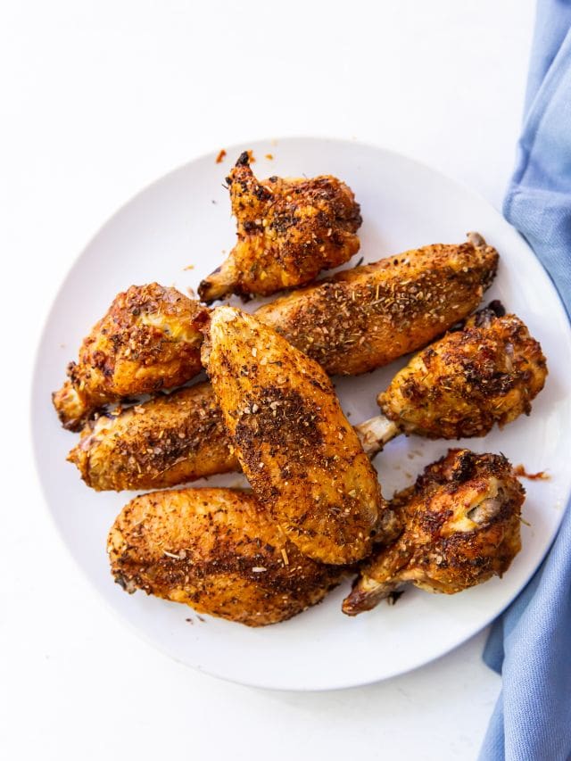 Air Fryer Chicken Wings with Dry Rub Seasoning