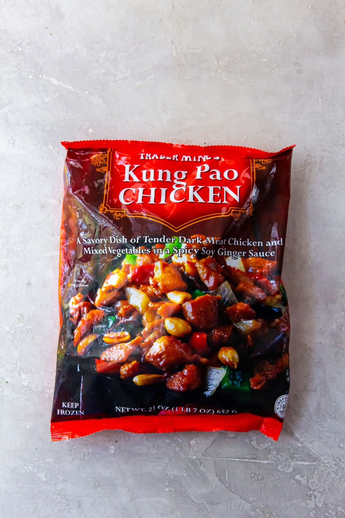 Trader Joes kung pao chicken ingredient photo