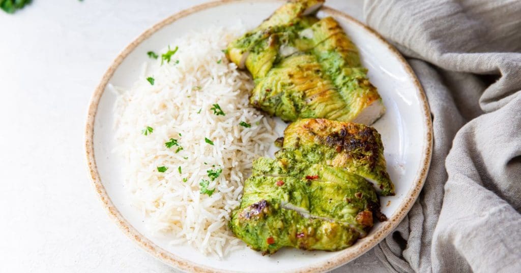 air fryer pesto chicken.