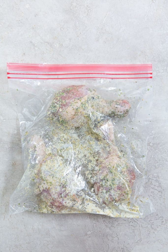 chicken in bag with ranch season