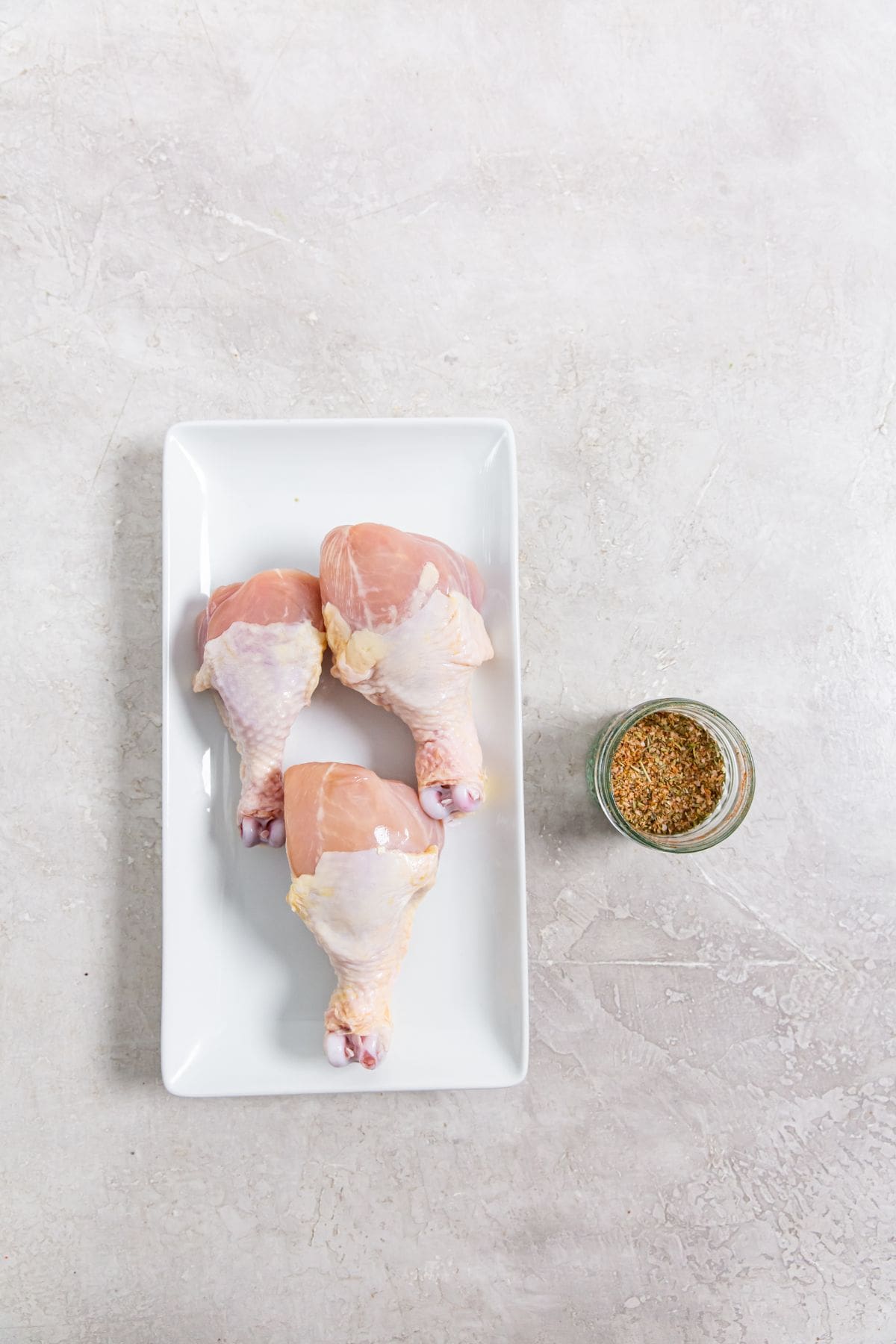 ingredient photo for air fryer chicken legs with keto dry rub