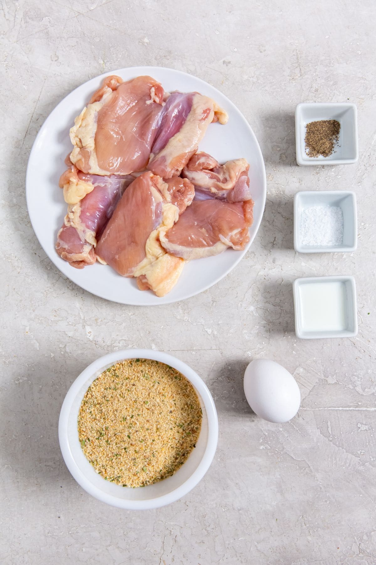 ingredient photo for air fryer breaded chicken thighs