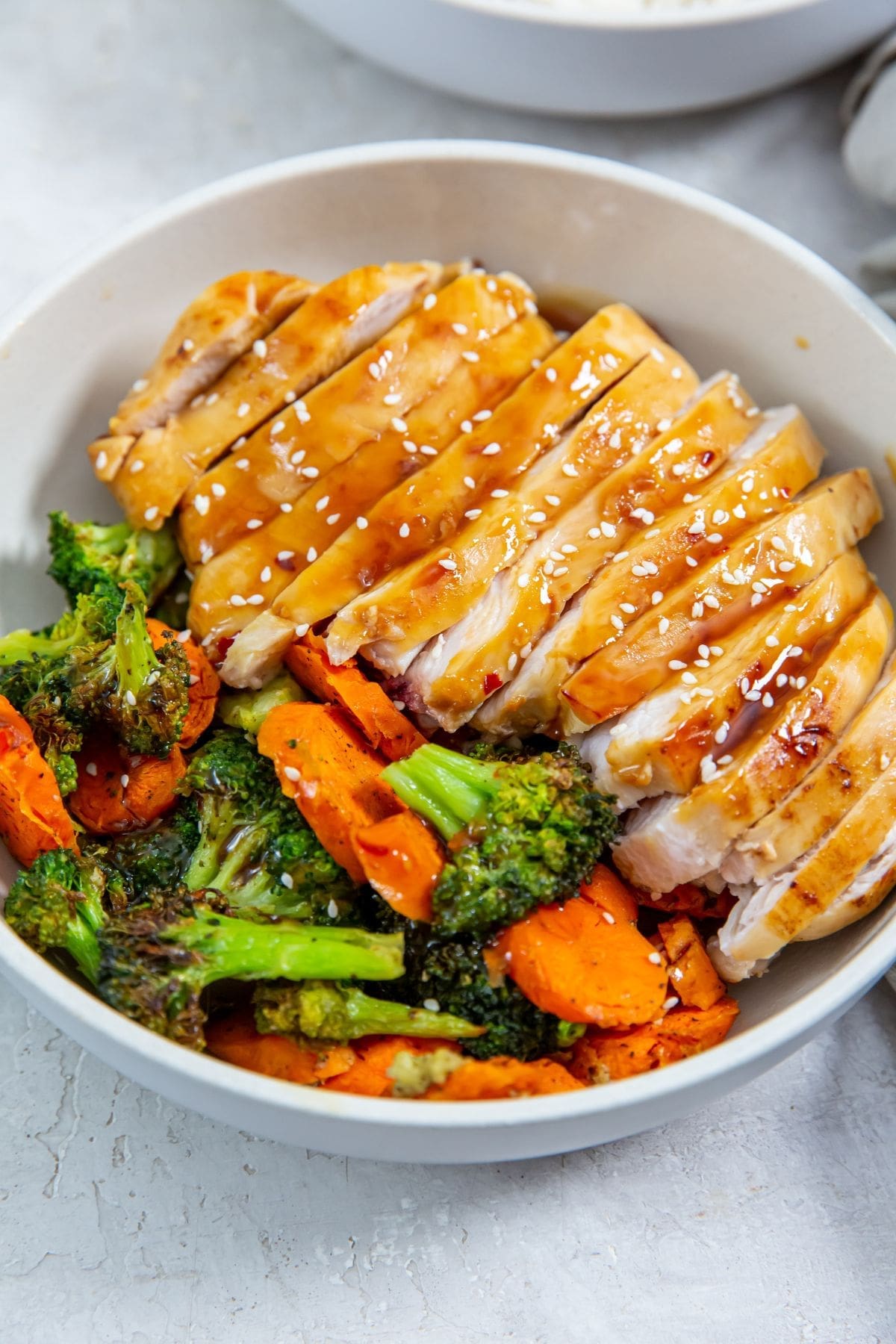 The Best Air Fryer Chicken Breast Recipes a Bowl Filled with  Air Fryer Teriyaki Chicken Breast and Veggies