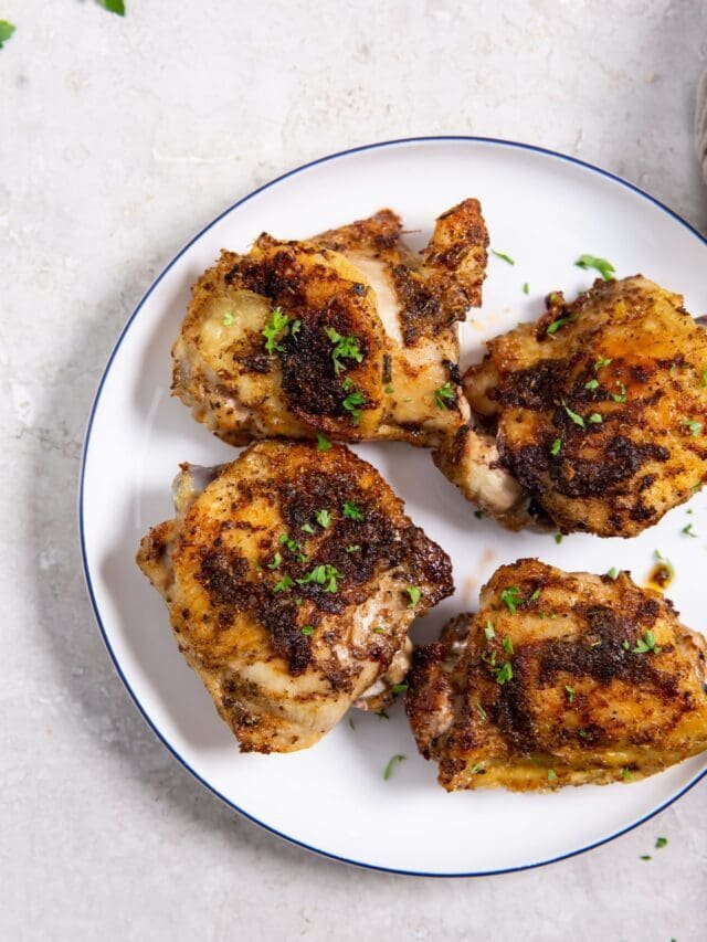 Air Fryer Blackened Chicken Thighs