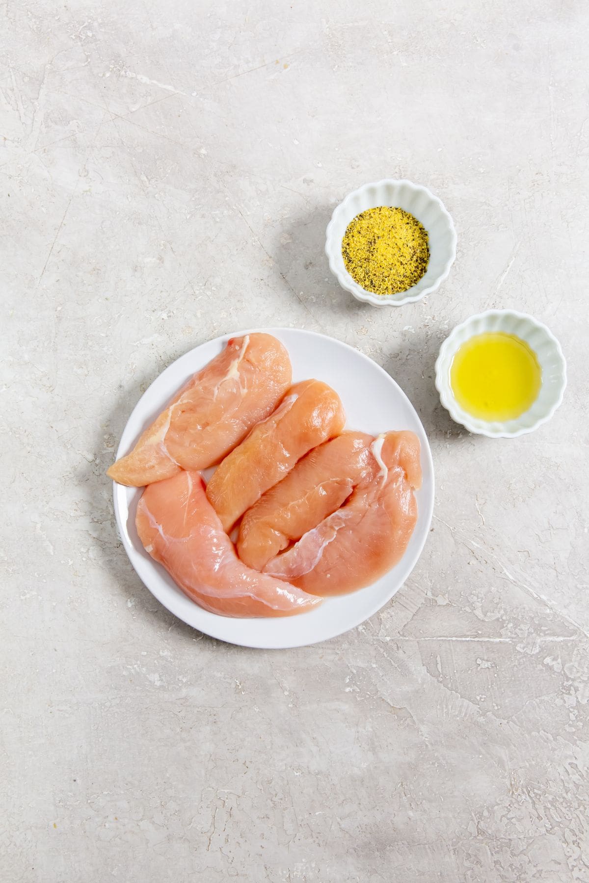 ingredient photo for air fryer lemon pepper chicken tenders