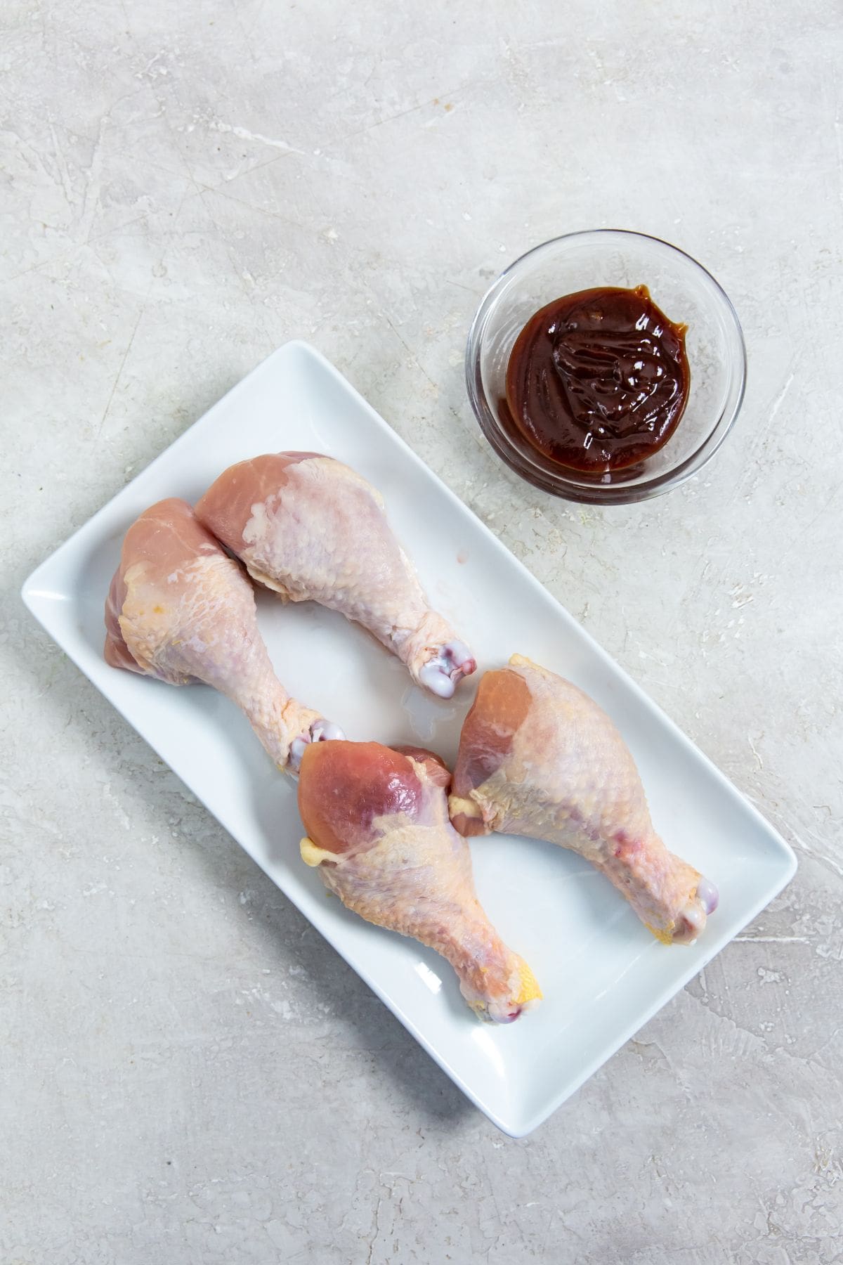 ingredient photo for air fryer bbq chicken legs