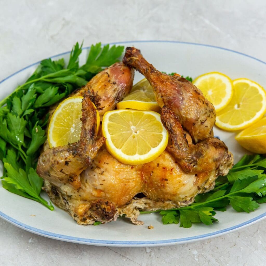 Air Fryer Trader Joe’s Spatchcocked Lemon Rosemary Chicken