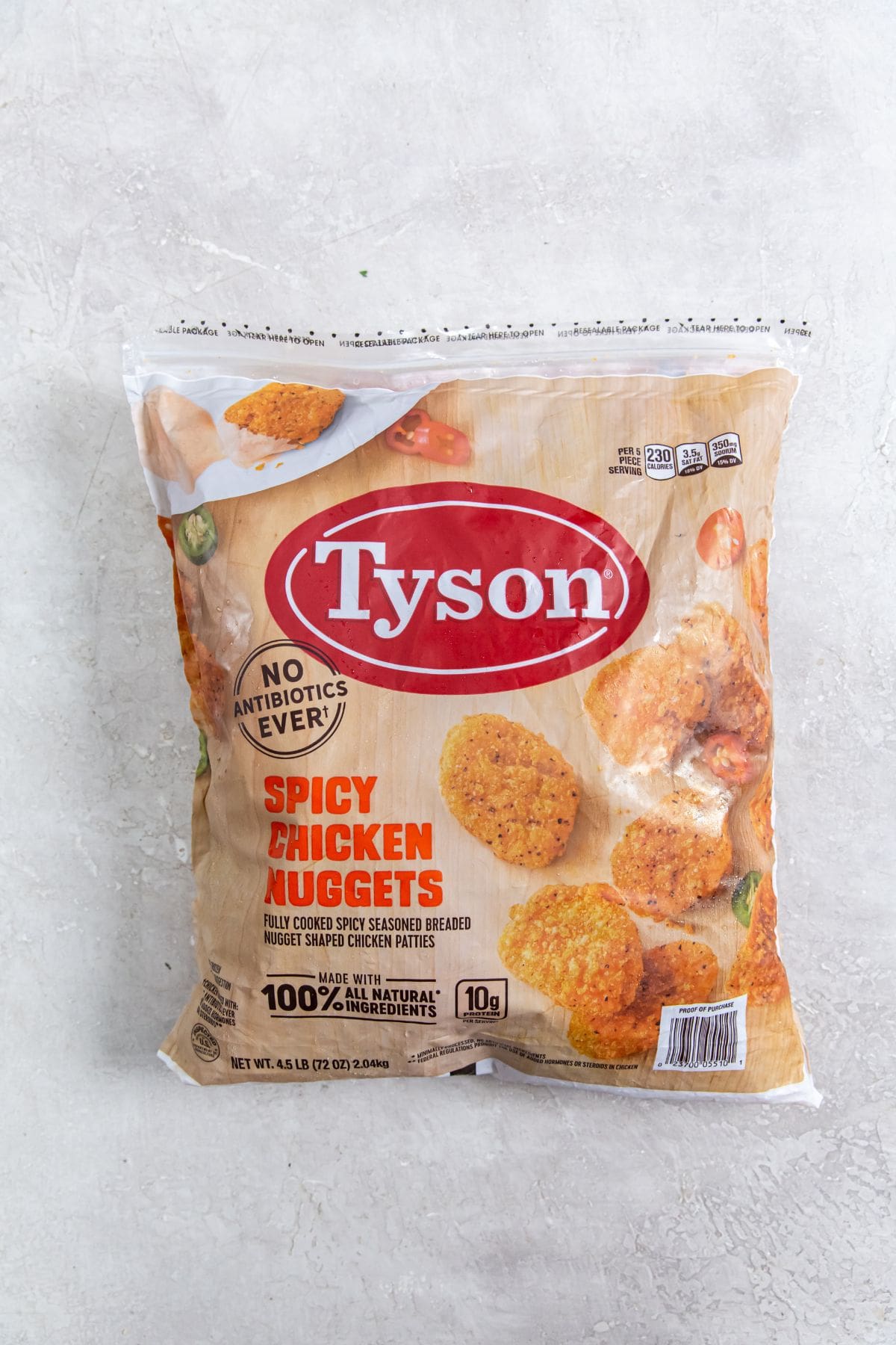 ingredient photo for Air Fryer Tyson Spicy Chicken Nuggets.