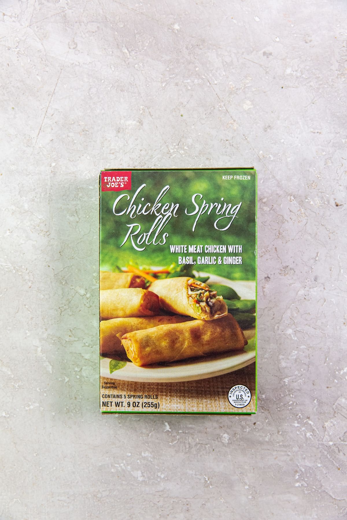 ingredient photo for air fryer trader Joe's chicken spring rolls