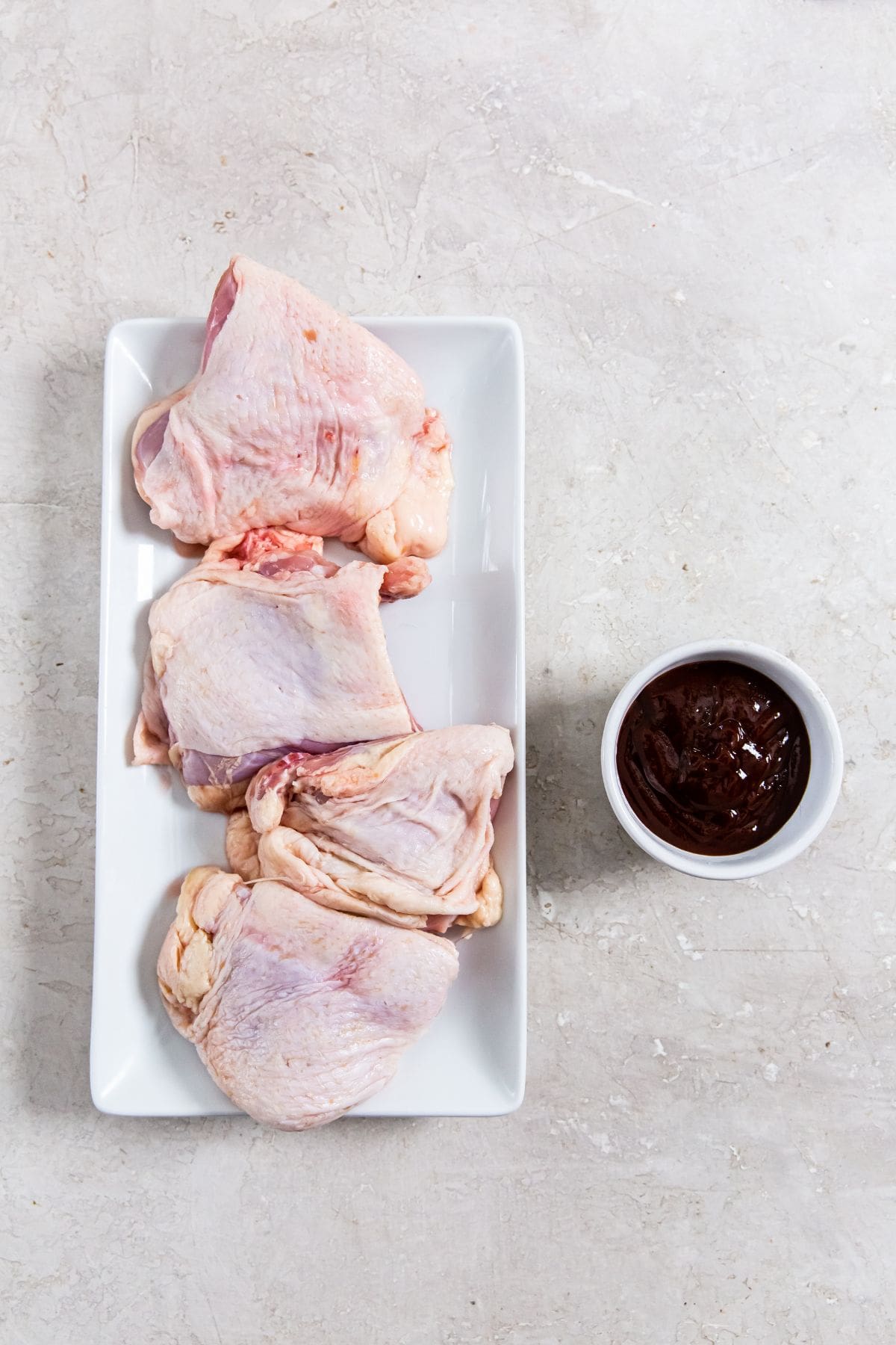 ingredient photo for air fryer bbq chicken thighs