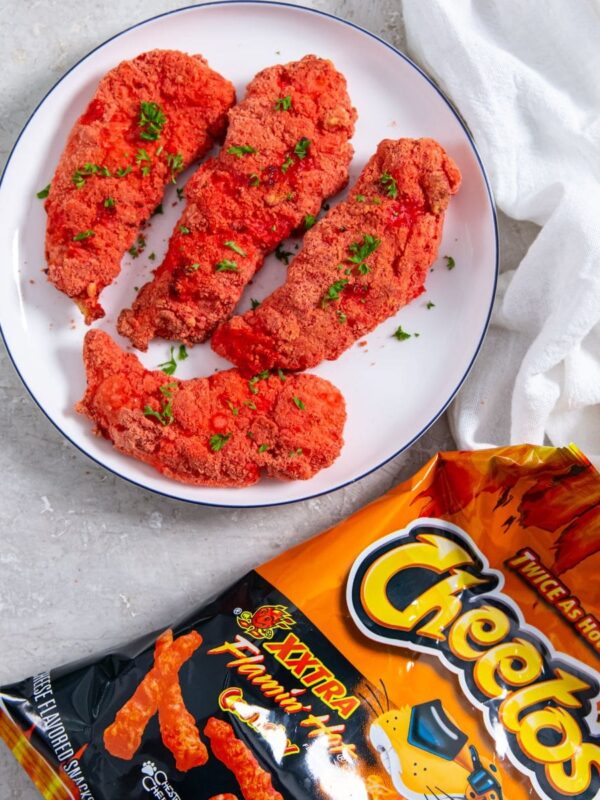 Air Fryer Flamin&rsquo; Hot Cheetos Chicken Tenders