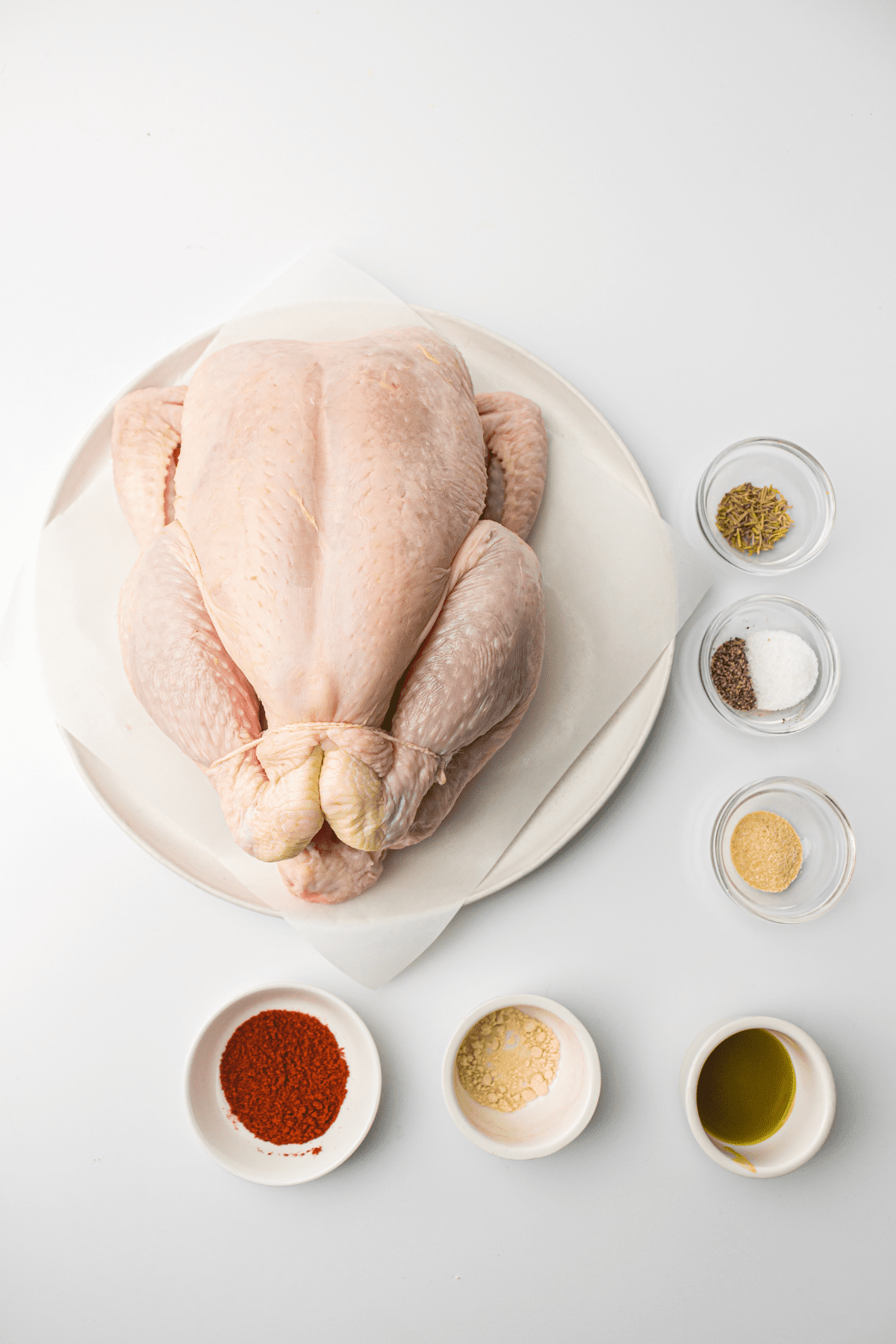 Ingredient photo for air fryer whole chicken.