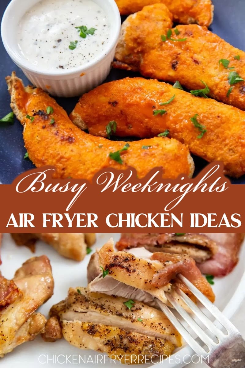 These delicious chicken air fryer recipes are not only an easy way to cook dinner; they are quick too, making them perfect for busy weeknights. Quick Chicken Recipes | Family-Friendly Chicken Meals | Healthy Chicken Dishes | Budget-Friendly Chicken Dinners | One-Pot Chicken Recipes | Comfort Food Chicken Dinners | Weeknight Chicken Meals | Air Fryer Chicken Recipes | Healthy Air Fryer Chicken | Easy Air Fryer Chicken Dishes | Quick Air Fryer Chicken | Crispy Air Fryer Chicken