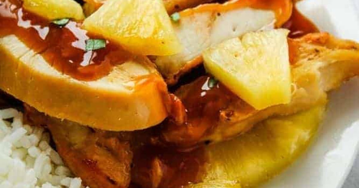 Air Fryer Recipes That’ll Make You Forget Your Stove Close Up of Air Fryer Pineapple Chicken