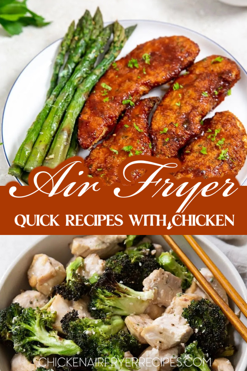 Add these quick chicken air fryer recipes to your meal planning to save time and enjoy delicious quick dinners that are easy to make. Easy Air Fryer Chicken Dishes | Air Fryer Chicken Meal Ideas | Healthy Air Fryer Chicken Recipes | Best Air Fryer Chicken Recipes | Crispy Air Fryer Chicken Recipes | Delicious Air Fryer Chicken Recipes | Time-Saving Air Fryer Chicken Recipes | Chicken Dinner Ideas | Fast Chicken Recipes | Simple Chicken Recipes | Delicious Chicken Dishes | Budget-Friendly Chicken Meals | One-Pot Chicken Recipes