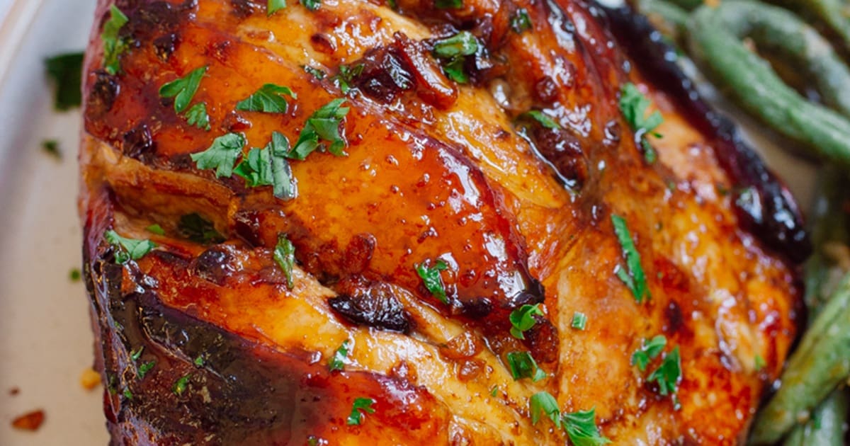 Air Fryer Dinners Close Up of Balsamic Air Fry Bone-In Chicken Breast