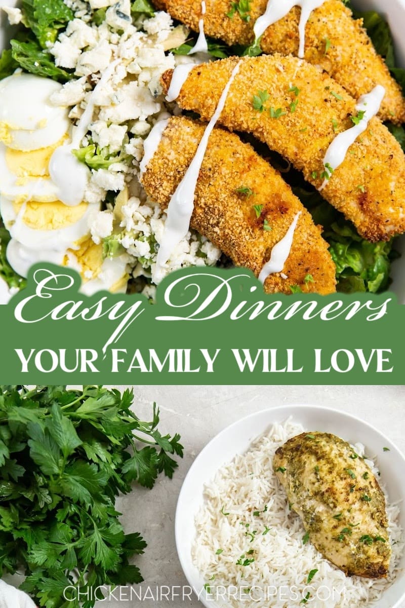 Easy dinners don't have to be boring; easy recipes with chicken that use different cooking methods and the whole family will love are possible. Quick and Easy Meals | Weeknight Dinners | Simple Dinner Ideas | Healthy Dinner Options | Family Friendly Meals | One-Pot Dinners | 30-Minute Dinners | Budget-Friendly Dinners | Meal Planning for Busy Families | Crockpot Chicken Recipes | Instant Pot Chicken Recipes | Air Fryer Chicken Recipes