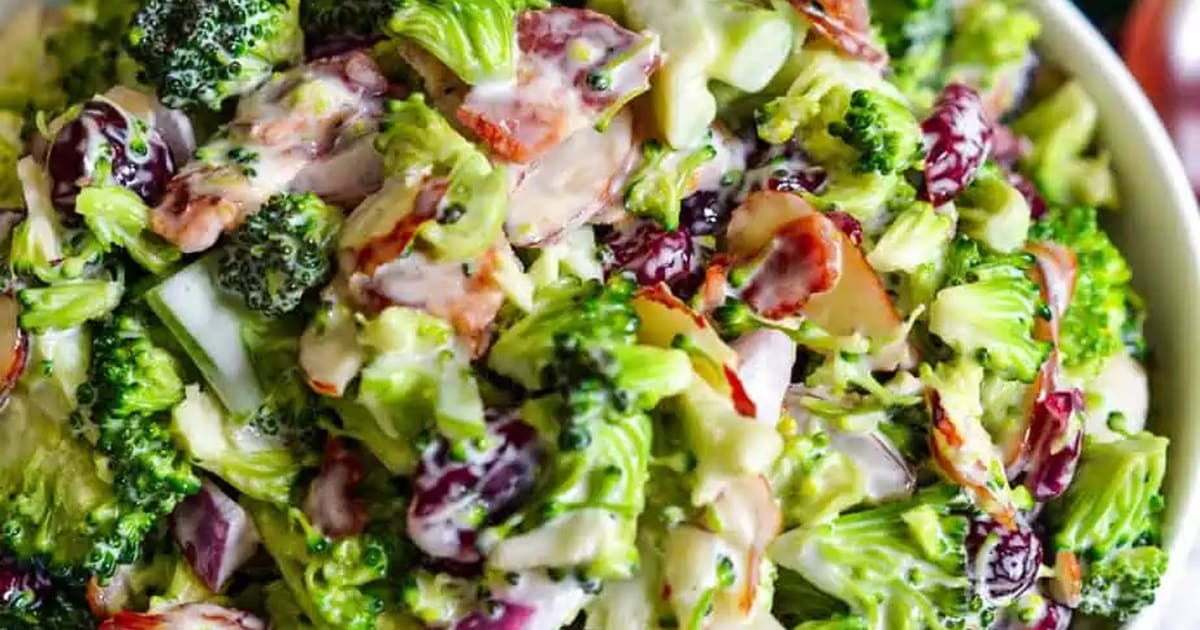 Mouthwatering Sides Close Up of The Best Broccoli Salad