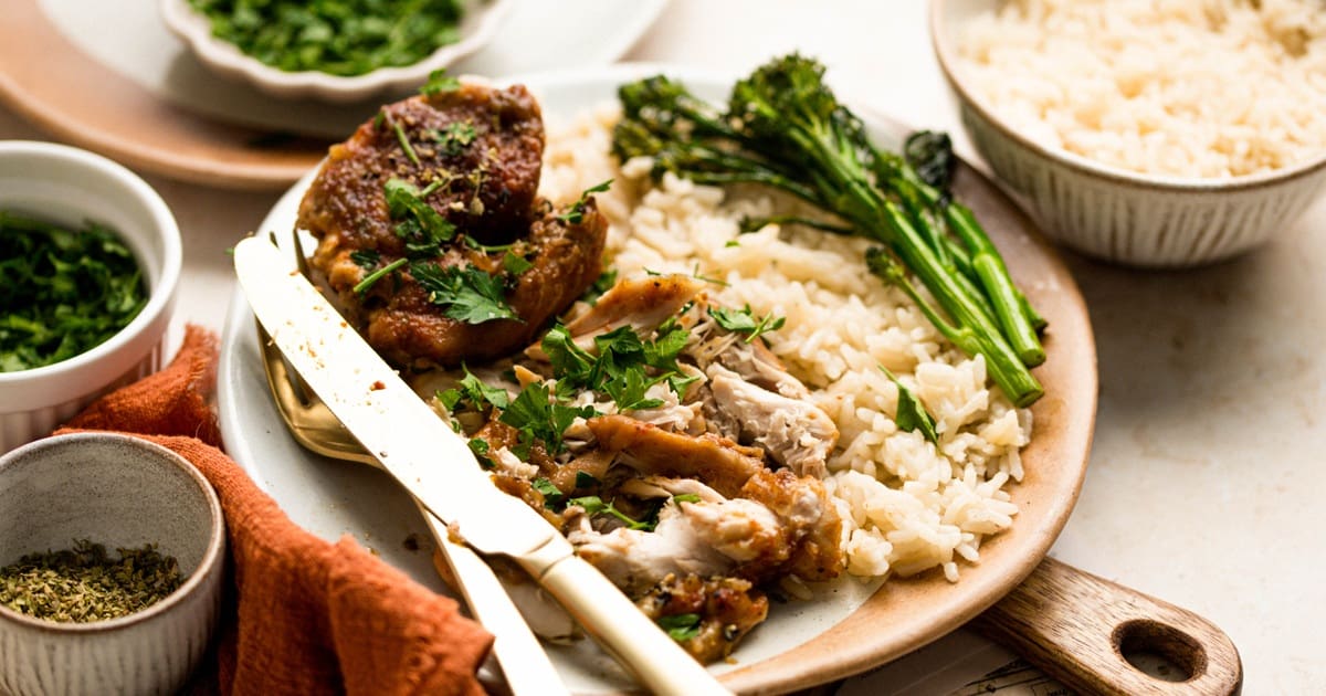 Midweek Meal Plan a Plate of Teriyaki Chicken with Rice and Broccoli