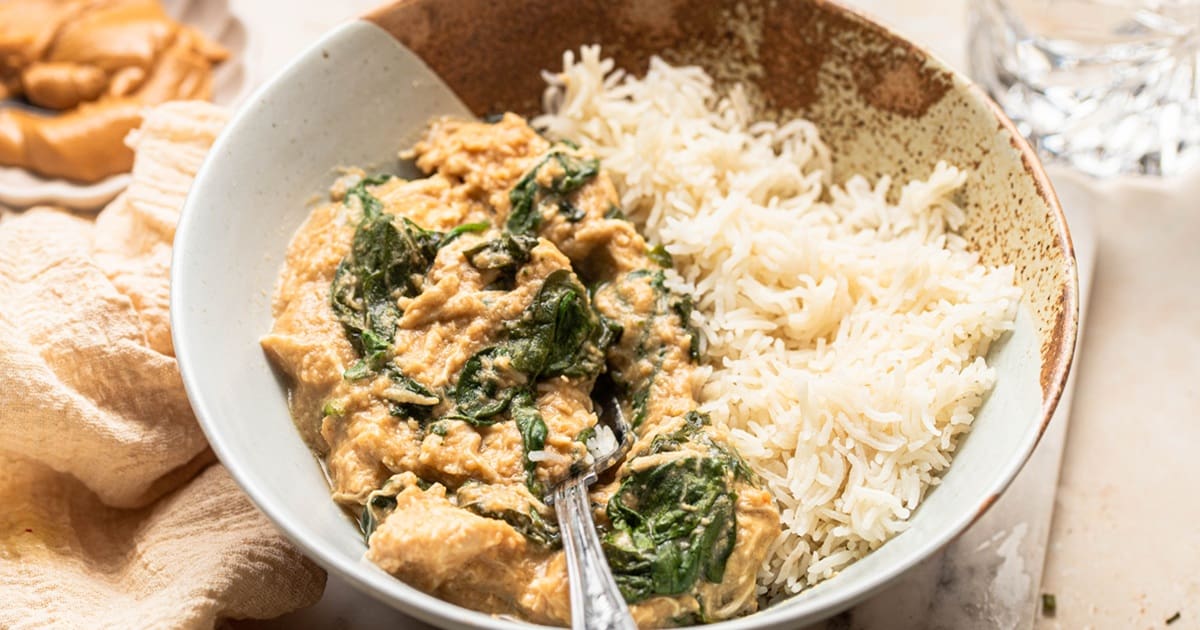 Midweek Meal Plan a Bowl of Spinach Chicken and Rice