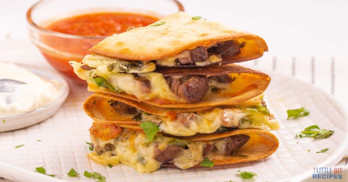 Tasty Dinners You Can Whip Up Without Breaking a Sweat Close Up of Beef Quesadillas