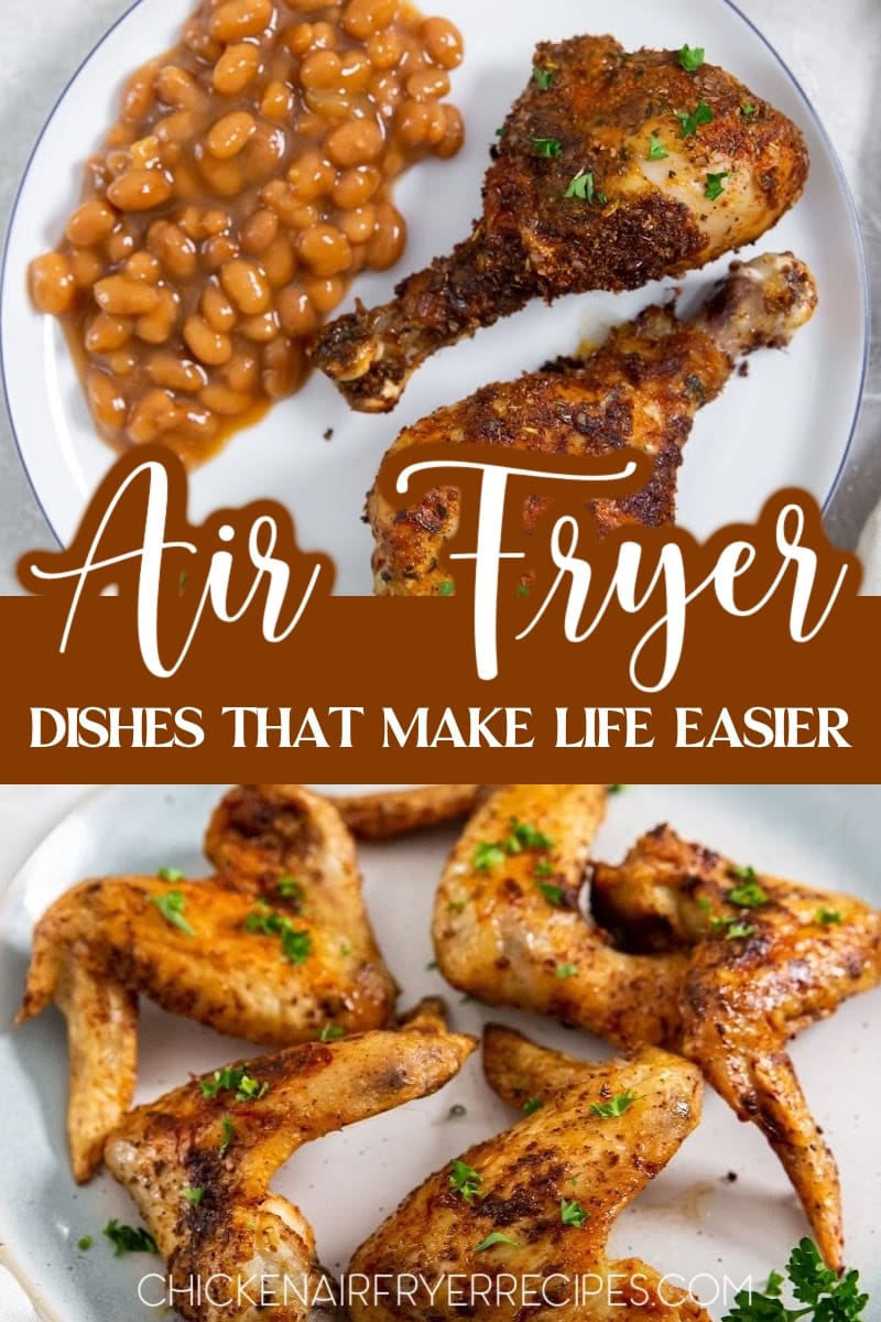 These air fryer dishes are perfect for when you are short on time or have no idea what to make for dinner!  Meal planning just got easier! Healthy Air Fryer Meals | Easy Air Fryer Dishes | Delicious Air Fryer Meals | Air Fryer Recipe Ideas | Air Fryer Dinner Recipes | Crispy Air Fryer Recipes | Healthy and Affordable Dishes | Budget-Friendly Recipes | Family-Friendly Meals | One-Pot Recipes | 30-Minute Meals | Weeknight Dinner Ideas | Meal Planning Tips