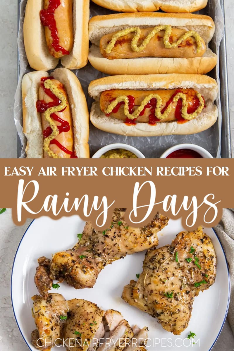 Rainy days may mean eating in, but it doesn't have to mean boring when you have some amazing air fryer chicken recipes to try. Easy Air Fryer Chicken Recipes | Healthy Air Fryer Chicken Recipes | Crispy Air Fryer Chicken Recipes | Delicious Air Fryer Chicken Recipes | Quick Air Fryer Chicken Recipes | Best Air Fryer Chicken Recipes | Flavorful Air Fryer Chicken Recipes