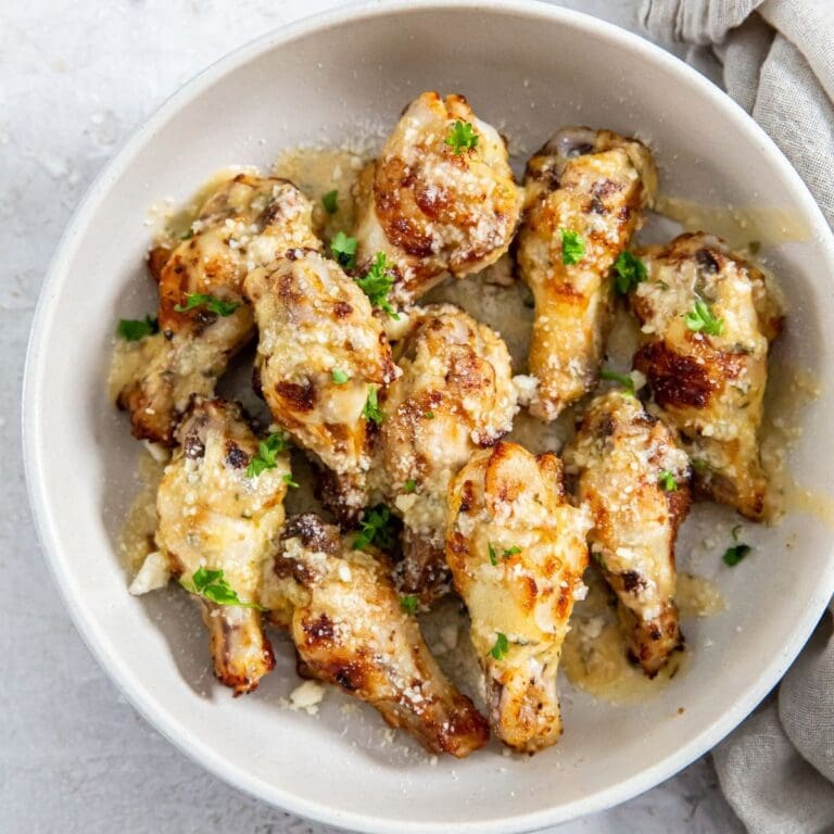 12 Air Fryer Chicken Recipes That’ll Make You a Believer Close Up of a Bowl of Chicken Wings