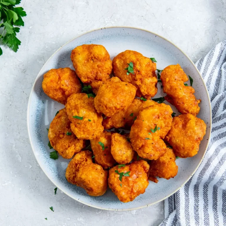 Buffalo Air Fryer Chicken Wings a Plate of Buffalo Chicken Bites