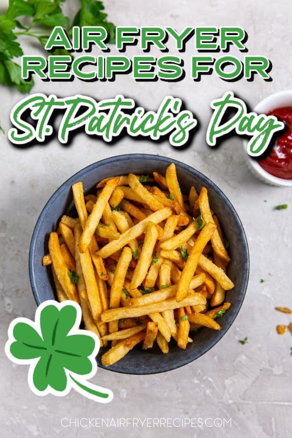 Celebrate the Irish with these deliciously good St. Patricks Day air fryer recipes that pair perfectly with that green beer! St. Patrick's Day Party Recipes | St. Patty's Day Menu Ideas Irish Pub Favorites | Easy St. Patrick's Day Party Appetizers | Healthy St. Patrick's Day Menu Options | St. Patrick's Day Party Food Ideas | Air Fryer Recipes | Party Appetizers | Healthy Snacks | Quick and Easy Meals | Air Fryer Party Foods | Recipes for a Crowd