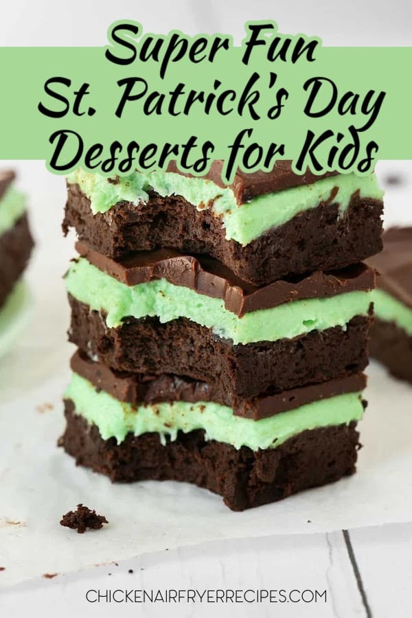 These fun St. Patrick’s Day desserts for kids are colorful, sweet, and fun to make after a delicious air fryer dinner.  St. Patrick's Day Treats | Lucky Charms Desserts | Green-Themed Desserts | Shamrock-Shaped Desserts | Kid-friendly St. Patrick's Day Sweets | Homemade St. Patrick's Day Desserts | Pot of Gold Desserts | Rainbow Desserts for St. Patrick's Day