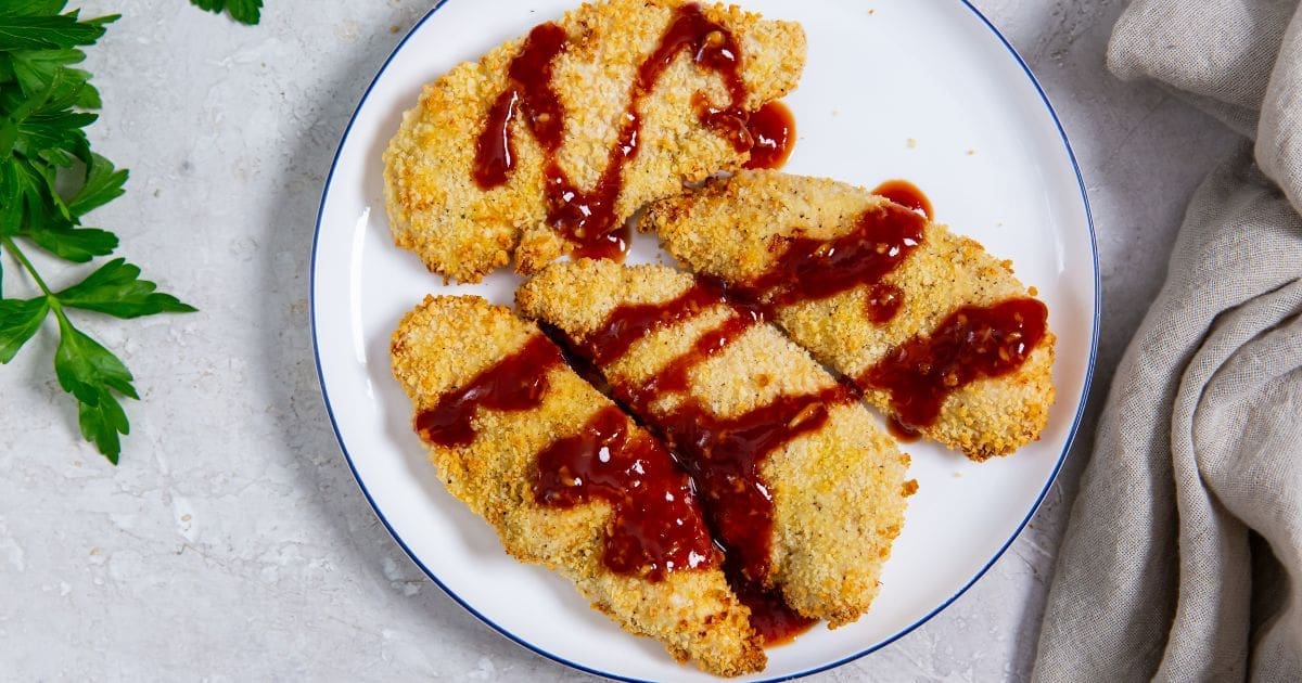 Chicken Tenders Air Fryer Recipes a Plate of Easy Air Fryer Katsu Chicken Tenders
