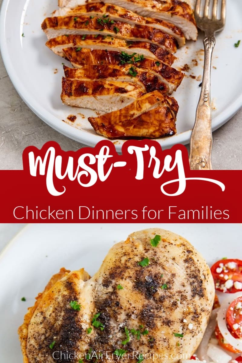 These must-try chicken air fryer recipes are ones your family will ask for on repeat, meaning they are delicious dinners made from easy recipes. Chicken Dinner Recipes | Easy Chicken Recipes | Healthy Chicken Recipes | Quick Chicken Recipes | Delicious Chicken Recipes | Family-Friendly Chicken Recipes | One-Pot Chicken Dinner | Easy Air Fryer Chicken Recipes | Healthy Air Fryer Chicken Recipes | Quick Air Fryer Chicken Recipes | Crispy Air Fryer Chicken Recipes