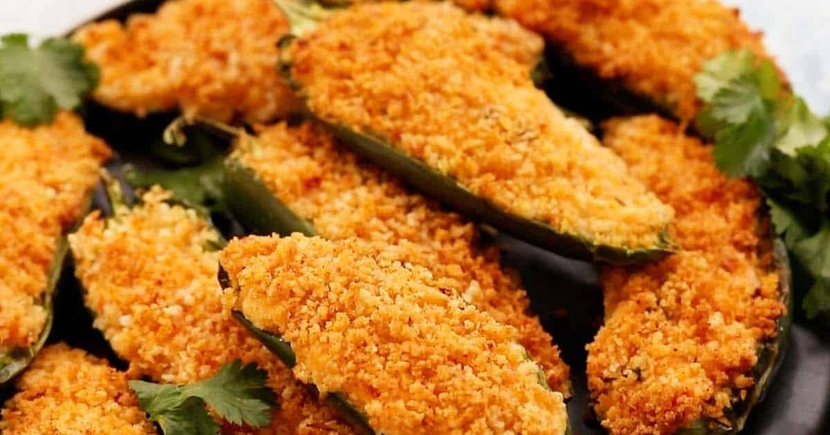 Game Day Air Fryer Recipes Close Up of Air Fryer Jalapeno Poppers