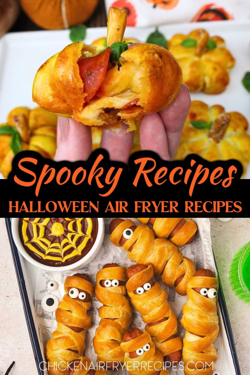 These air fryer Halloween recipes add a spooky touch to delicious treats that kids and adults will enjoy eating, and you will enjoy making. Air Fryer Halloween Recipes | Spooky Treats for Kids & Adults | Easy Halloween Party Food Ideas | Quick Halloween Snacks | Healthy Halloween Recipes | Fun Halloween Cooking | Halloween Appetizers Air Fryer | Kid-Friendly Halloween Food | Halloween Desserts | Festive Fall Treats