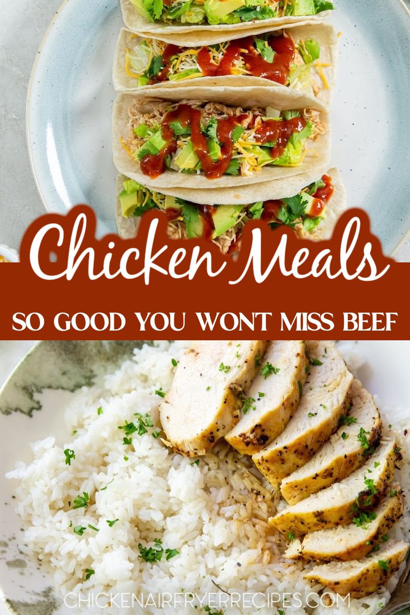 These tasty chicken recipes that will make you forget beef exists are fun. From crispy air-fried thighs to healthy chicken breasts, your dinner obsession is here. Air Fryer Chicken Ideas | Easy Chicken Dinner Recipes | Quick Weeknight Meals | Healthy Chicken Recipes | Quick Air Fryer Recipes | Chicken Breast Recipes | Family Dinner Ideas | 30 Minute Meals | Crispy Chicken | Juicy Chicken Breast Recipes | Busy Weeknight Dinners | Air Fryer Meal Prep Ideas | Affordable Dinner Recipes