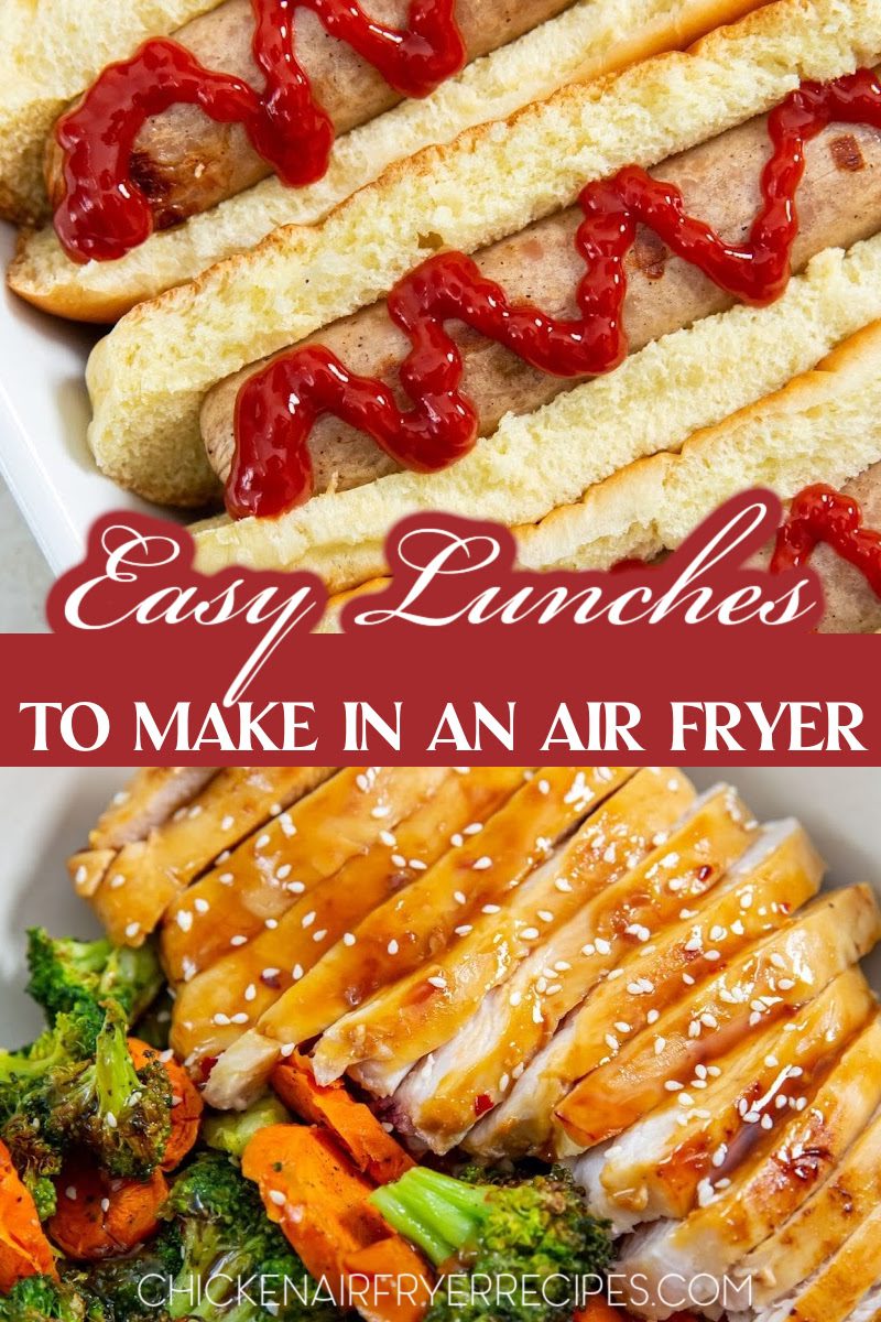 These easy air fryer lunch ideas make enjoying a homemade meal in the middle of a busy day far easier and more affordable than fast food. Air Fryer Recipes | Chicken Recipes | Lunch Ideas | Meal Prep | Healthy Lunch | Air Fryer Chicken | Quick Meals Air Fryer | Easy Lunch Recipes | Air Fried Work Lunch Ideas | Easy Chicken Breast Recipes | Chicken Thighs Lunch Recipes | Air Fryer Cooking