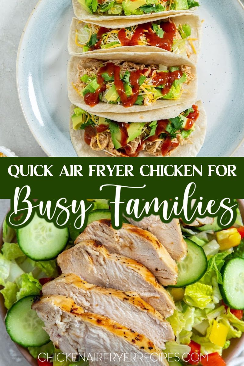 Our quick chicken air fryer recipes for busy families help parents keep their family fed with delicious dinner ideas that won&rsquo;t mess up your flow. Quick Chicken Recipes | Air Fryer Chicken | Easy Weeknight Dinners | Busy Family Meals | 30 Minute Chicken | Air Fryer Recipes | Healthy Chicken Dinners | Fast Dinner Ideas | Crispy Air Fryer Chicken | Family Friendly Meals | Meal Prep Ideas | Easy Chicken Breast Recipes | Air Fryer Cooking | Quick Dinner Recipes | Healthy Family Dinners