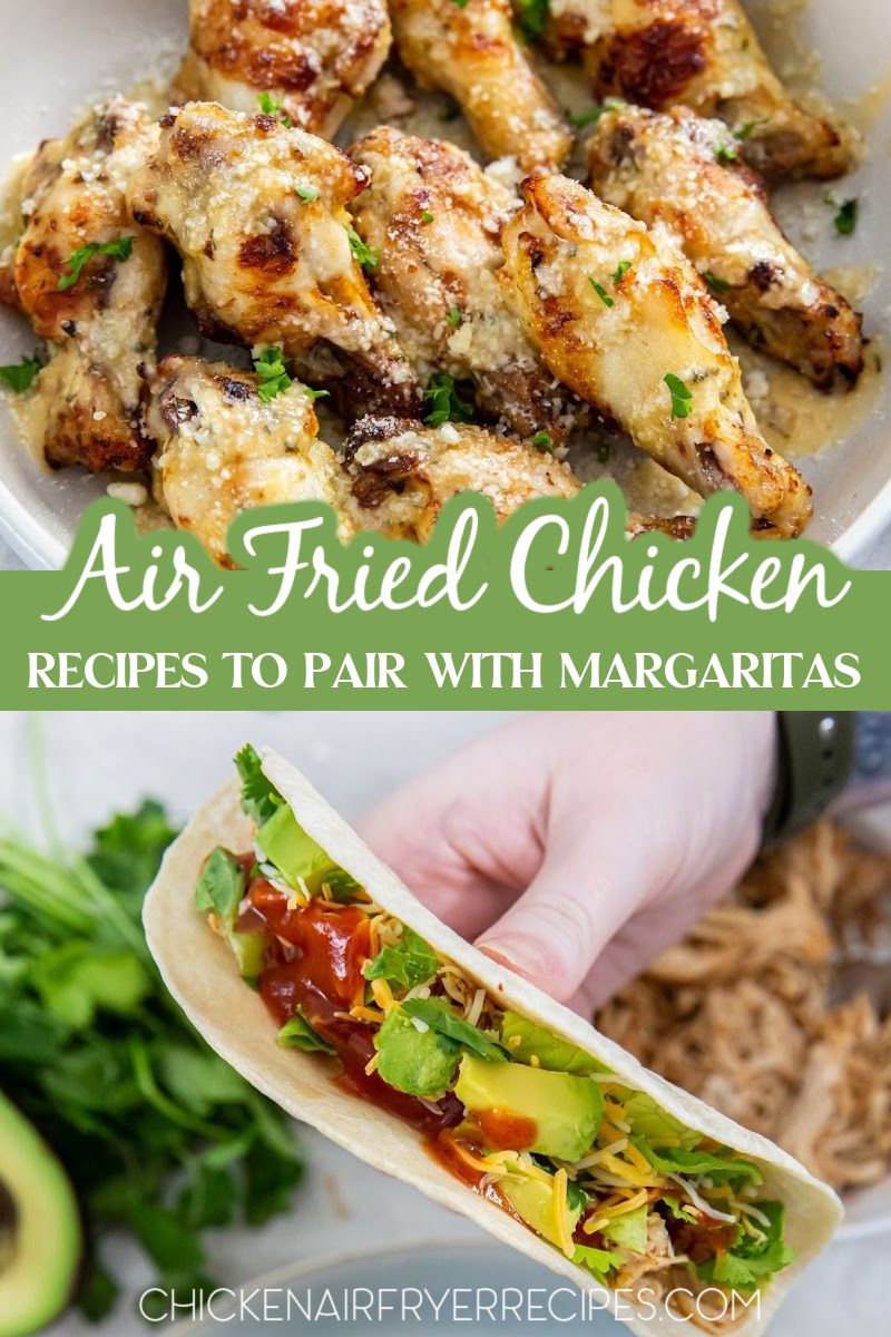 Our air fryer chicken recipes for National Margarita Day pair well with the best margaritas you’ll be sipping on this special day that should become a Federal holiday. Air Fryer Chicken | National Margarita Day | Margarita Recipes | Taco Tuesday | Mexican Food | Crispy Chicken | Easy Dinner Ideas | Party Food | Appetizer Recipes | Air Fryer Recipes | Healthy Recipes | Quick Meals | Game Day Food | Cinco De Mayo | Mexican Chicken | Spicy Chicken Recipes | Weeknight Dinner | Chicken Wings