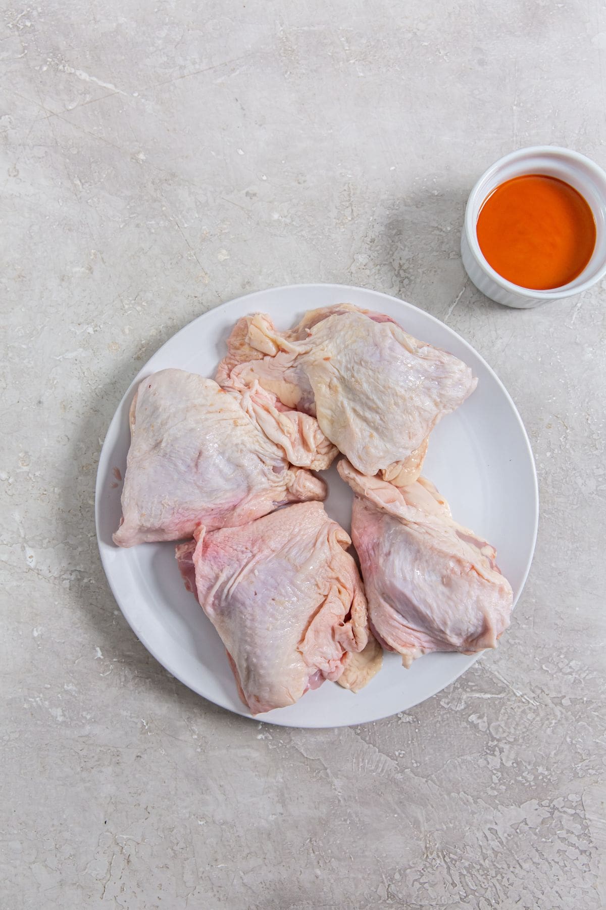 Air Fryer Buffalo Chicken Thighs Raw ingredient photo for Air Fryer Buffalo Chicken Thighs