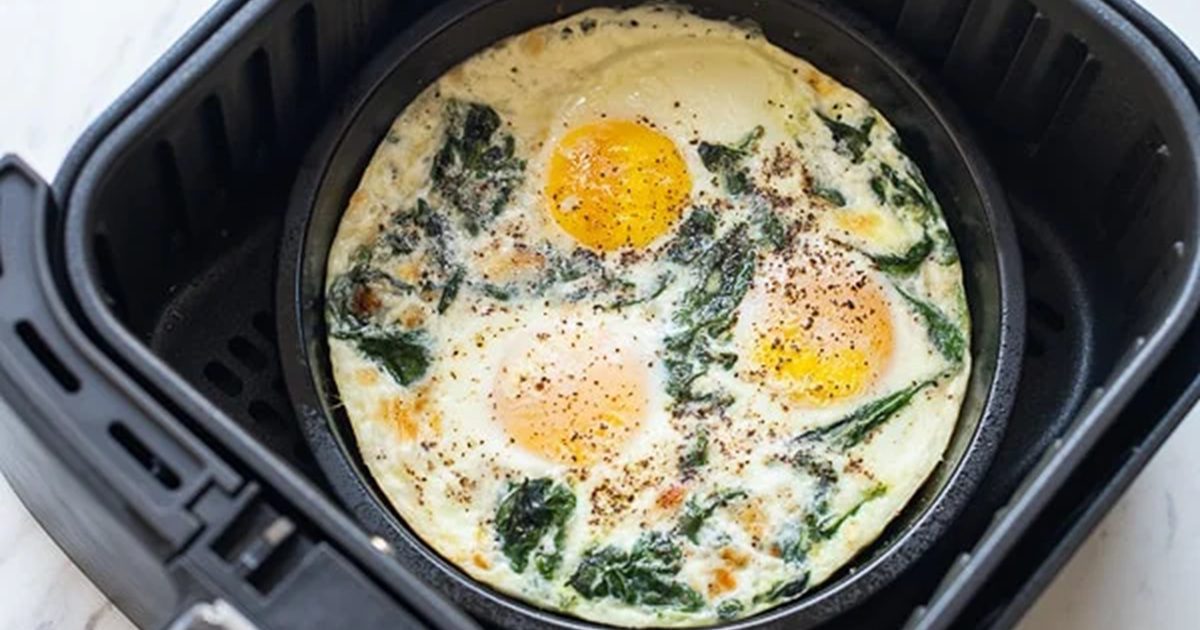 Air Fryer Easter Brunch Recipes Air Fryer Baked Eggs in an Air Fryer Basket