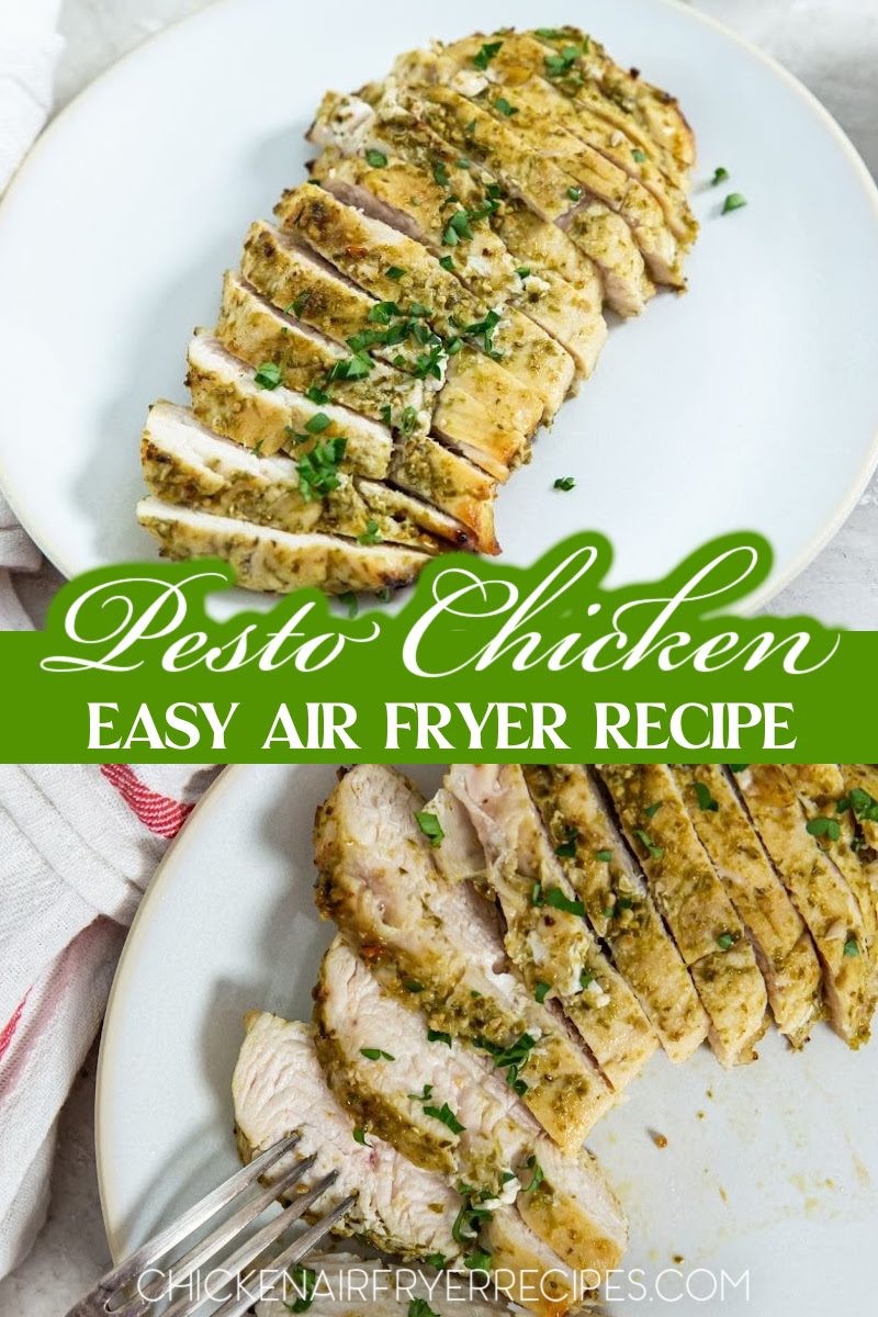 Our air fryer pesto chicken breast recipe is not only an easy dinner, but also a quick way to make a chicken dinner on busy weeknights. Pesto Chicken | Air Fryer Chicken Breast | Easy Chicken Dinner | Quick Weeknight Dinner | Healthy Chicken Recipe | Meal Prep Chicken | Boneless Skinless Chicken Breast | Air Fryer Recipes | Easy Air Fryer Dinner | Low Carb Chicken | High Protein Dinner | Two Ingredient Recipe | Basil Pesto Chicken | Easy Dinner Ideas | Budget Friendly Meals