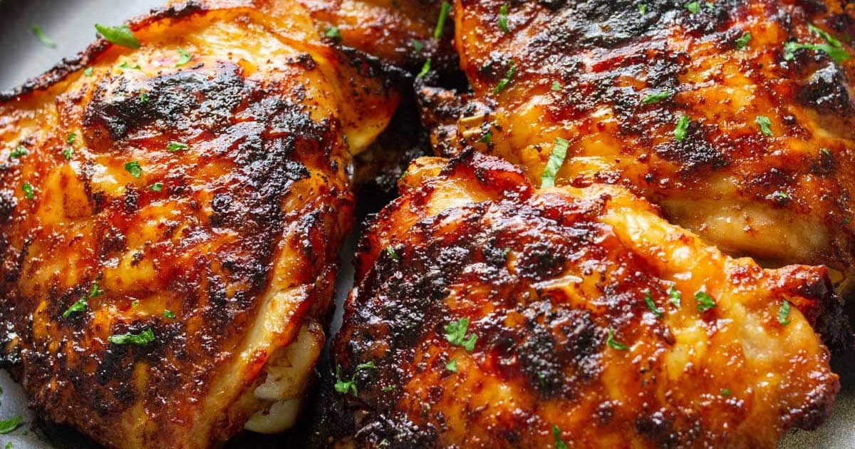 Air Fryer Bone-In Chicken Thigh Recipes Air Fryer Maple Chicken Thighs Close Up