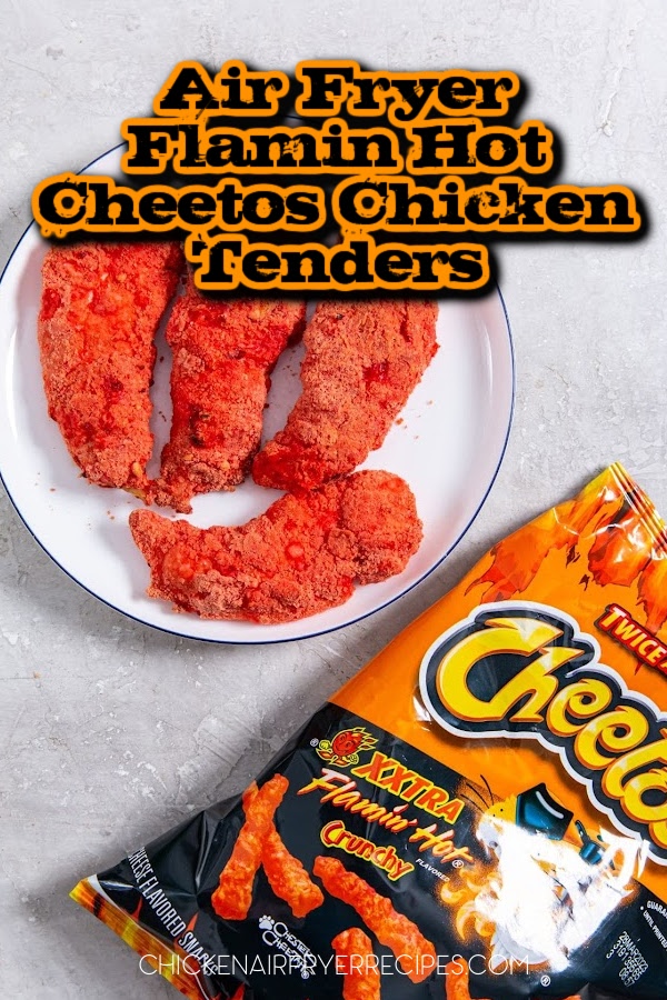 Our air fryer Flamin&rsquo; Hot Cheetos chicken tenders recipe is an easy lunch recipe for kids, a fun snack and an even better party appetizer recipe.
