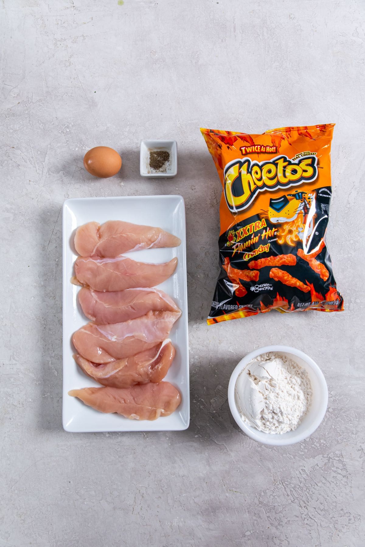 Air Fryer Flamin' Hot Cheetos Chicken Tenders ingredient photo for flamin' hot Cheetos chicken tenders