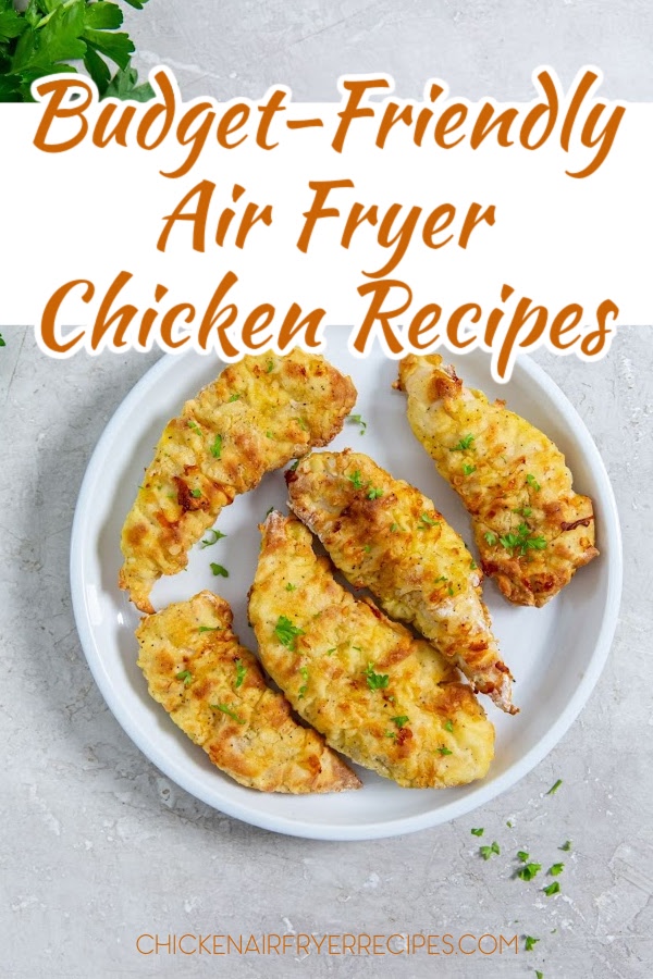 Our budget-friendly air fryer chicken recipes are simple dinner ideas that can feed a crowd or be a family dinner on busy weeknights. 